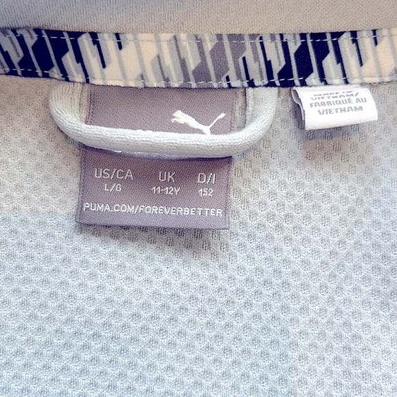 PUMA Youth Boys ¼ Zip Outerwear Pullover Golf Apparel - Picture 5 of 6